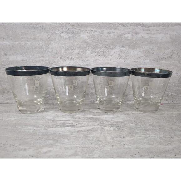 Set Of 4 Memphis State University Glass Cups, Bar Glasses - Picture 3 of 6